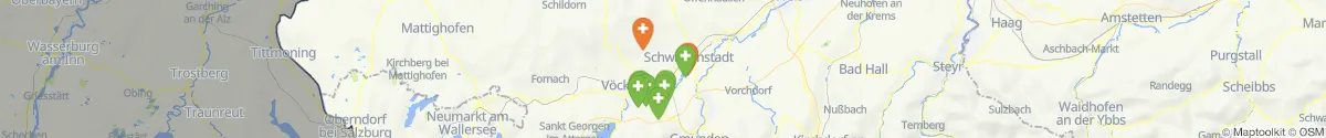 Kartenansicht für Apotheken-Notdienste in der Nähe von Pitzenberg (Vöcklabruck, Oberösterreich)